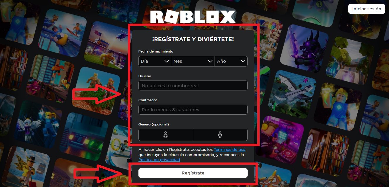 Inicia el registro