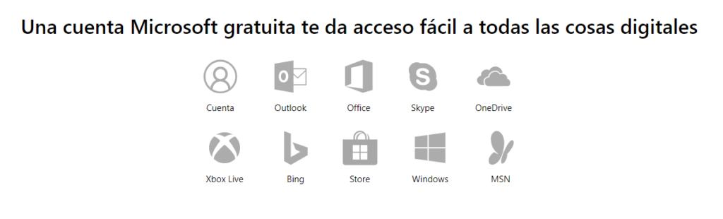 Como crear cuenta en Microsoft Consejo 1