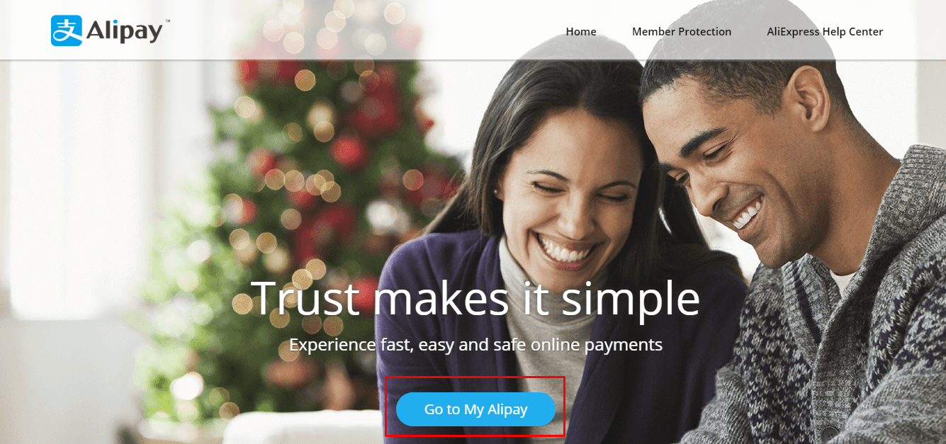 Cómo crear una cuenta en Alipay Paso 1