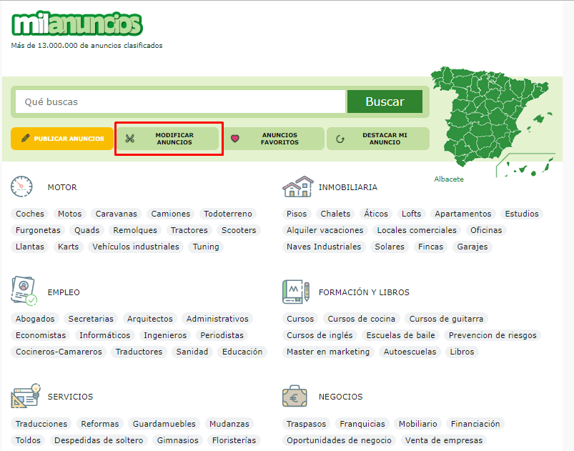 Paso 1 - Milanuncios