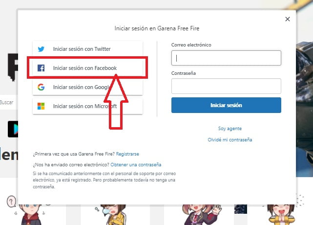 Cierra tu sesión actual de tu cuenta de Free Fire