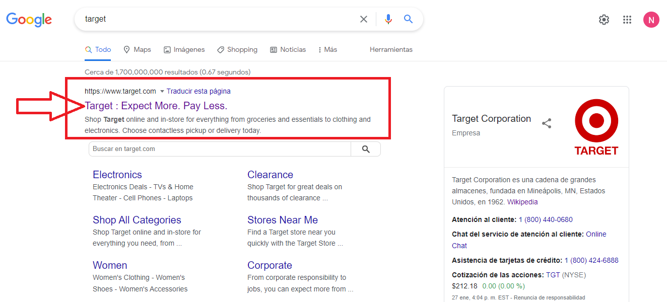 Ingresa a la plataforma de Target.com Ingresa a la plataforma de Target.com