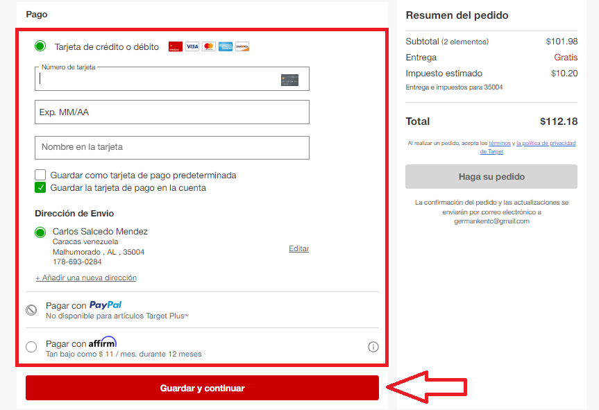 Ingresa los datos de pago Ingresa los datos de pago