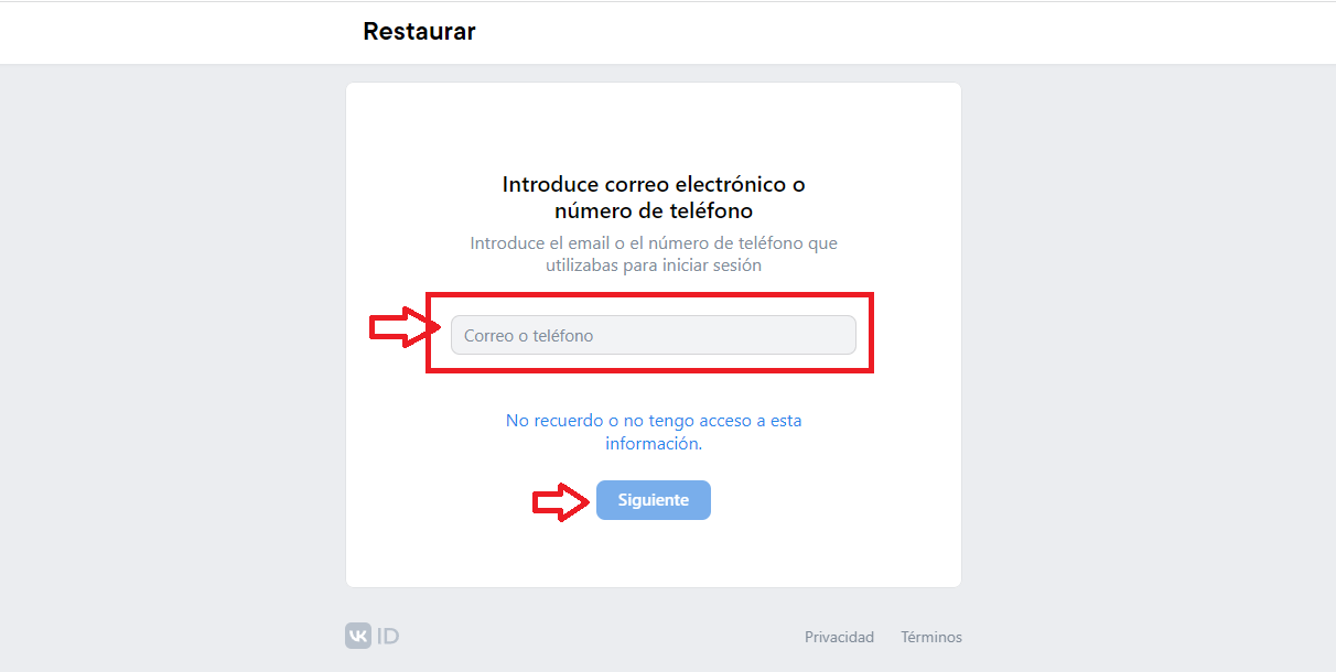Recuperar tu cuenta de Free Fire desde VK
