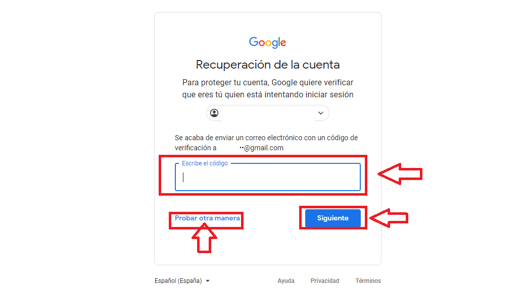 Recupera tu cuenta con un correo electrónico Recupera tu cuenta con un correo electrónico