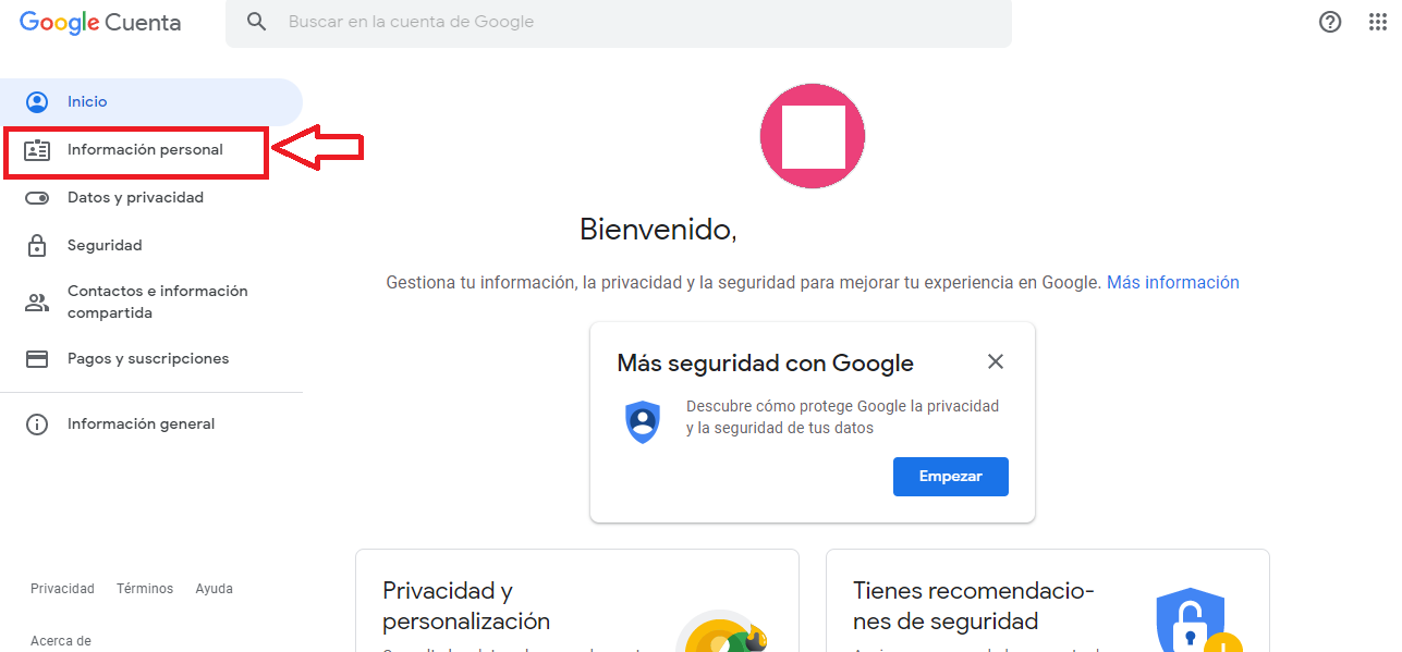 Accede a tu información personal Accede a tu información personal