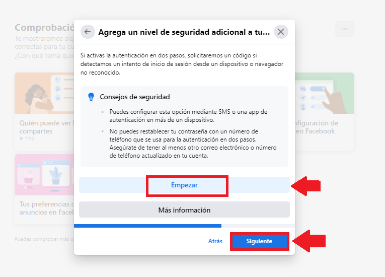 Agrega la autenticación de dos pasos