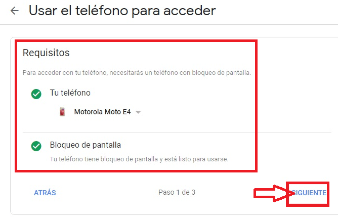 Confirma los requisitos