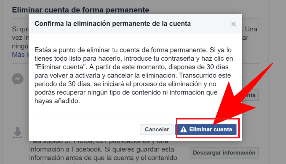 Elimina tu cuenta