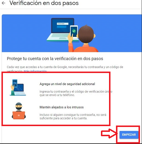 Empieza con el procedimiento