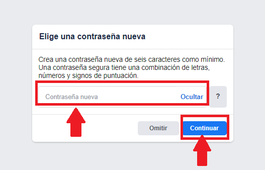 Establece tu nueva contraseña