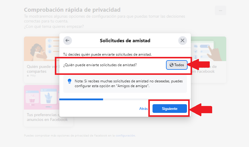 Indica quien puede enviarte una solicitud de amistad
