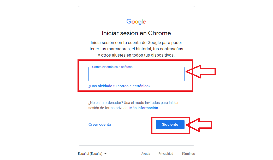 Inicia sesión en Gmail