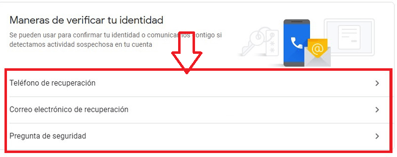 Mantén actualizado los métodos de verificación de identidad 