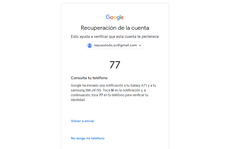 Recupera la cuenta Recupera la cuenta