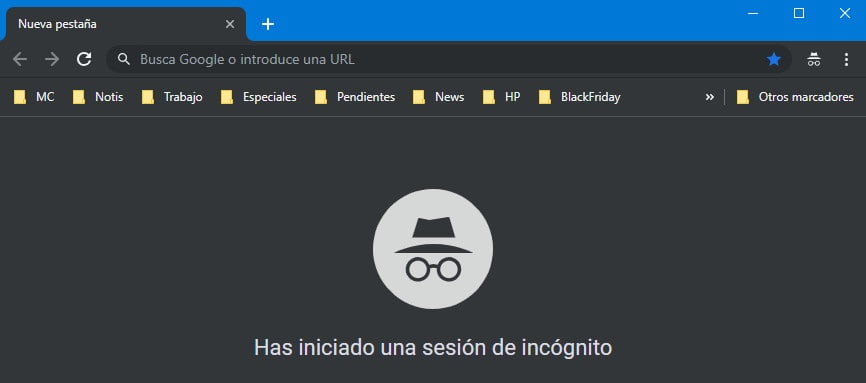 Utiliza Chrome y una ventana de incognito