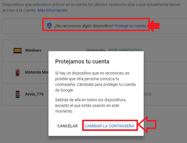 Verifica los dispositivos conectados