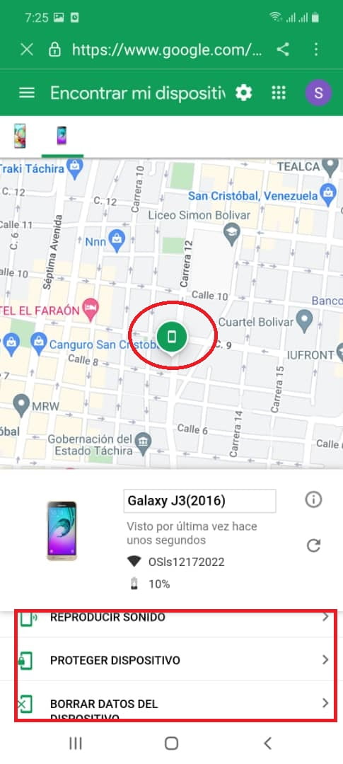 Acepta los permisos y rastrea tu smartphone