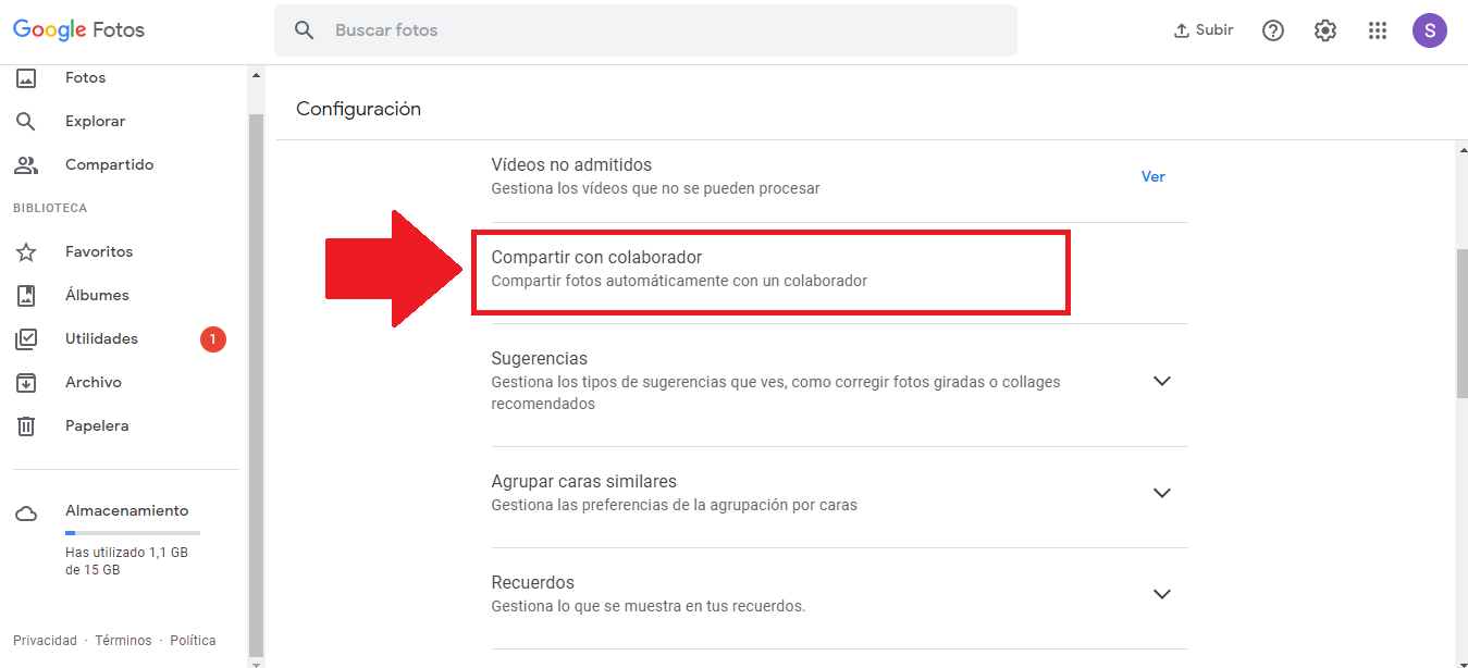 Comparte todos los archivos de Google Fotos de un perfil con el otro Comparte todos los archivos de Google Fotos de un perfil con el otro