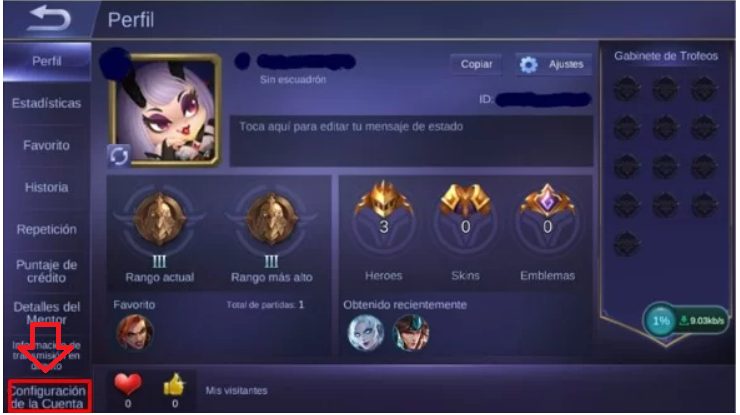 Configurar la cuenta Mobile Legend Configurar la cuenta Mobile Legend