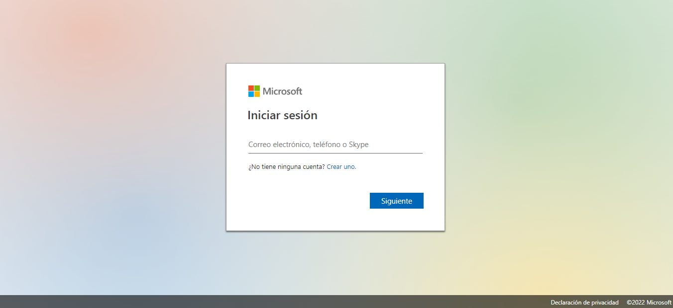 Entra a la plataforma de Outlook Entra a la plataforma de Outlook