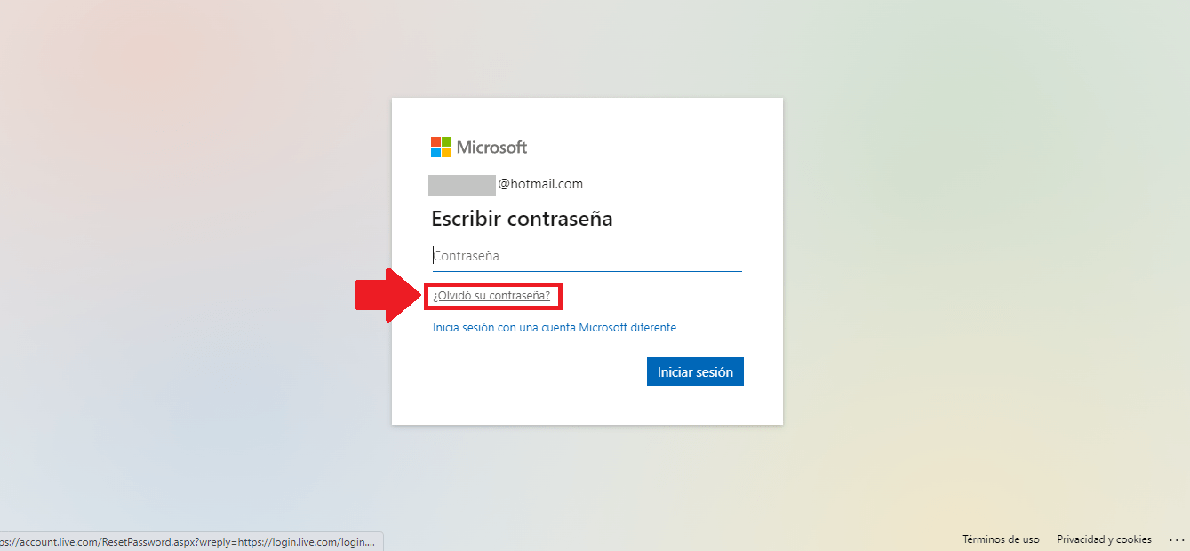 Haz clic en “¿Olvido su contraseña?” Haz clic en “¿Olvido su contraseña?”