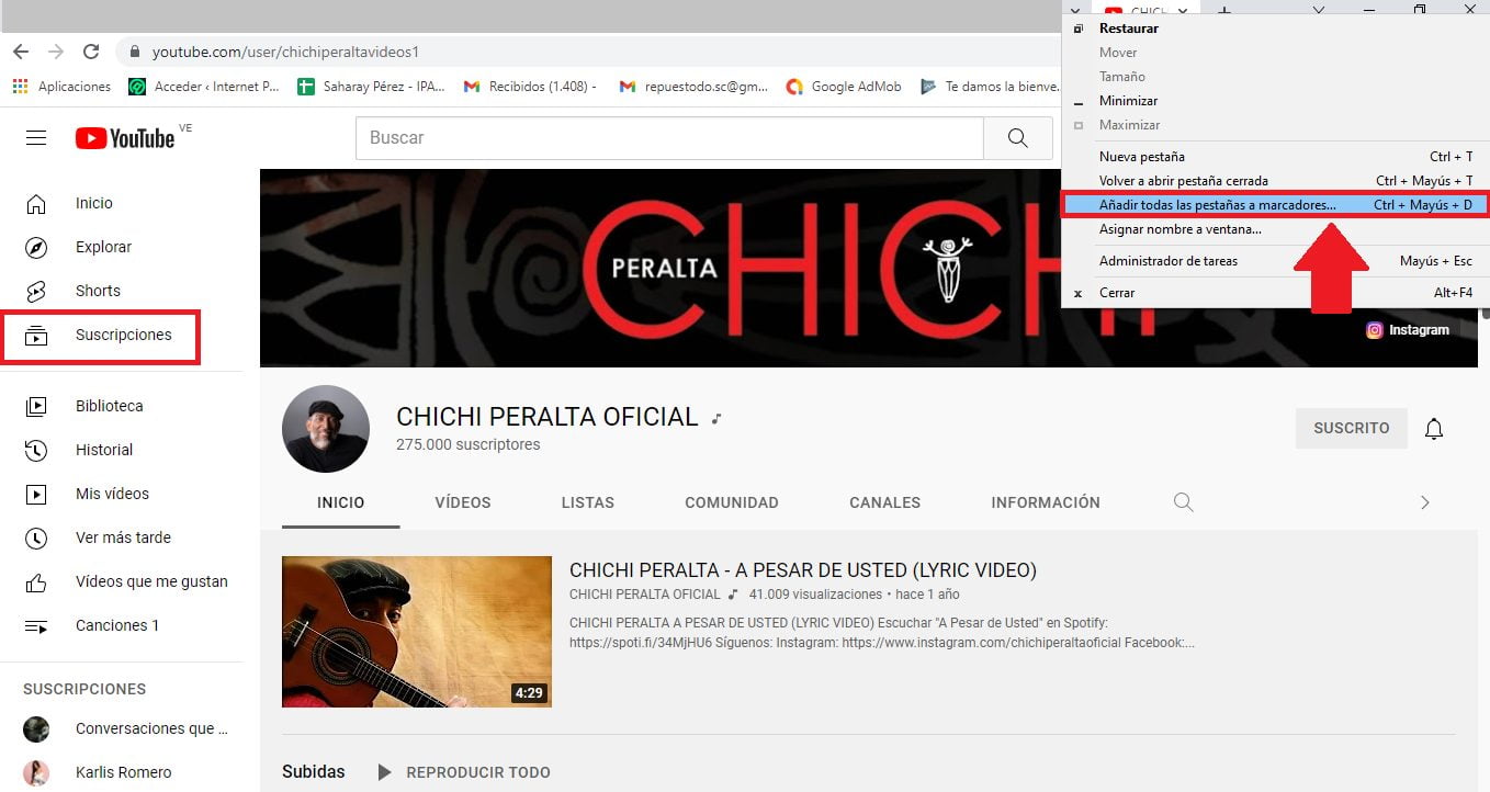 Importa todas tus suscripciones de YouTube de una cuenta a otra Importa todas tus suscripciones de YouTube de una cuenta a otra