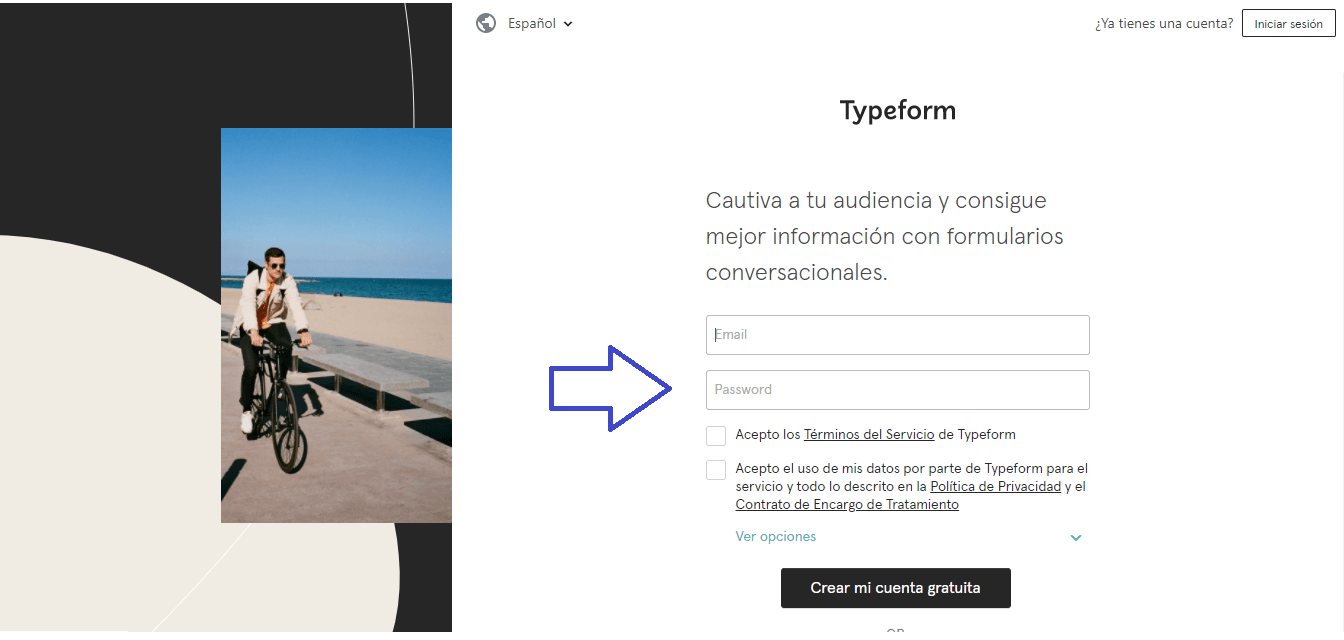 Registrate en la plataforma