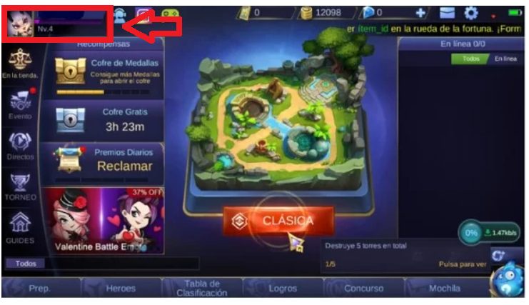 Abrir la App Mobile Legends