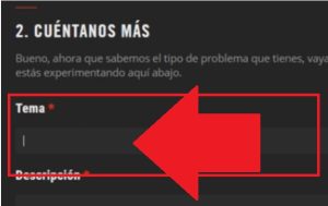 Añade el tema de la solicitud Añade el tema de la solicitud