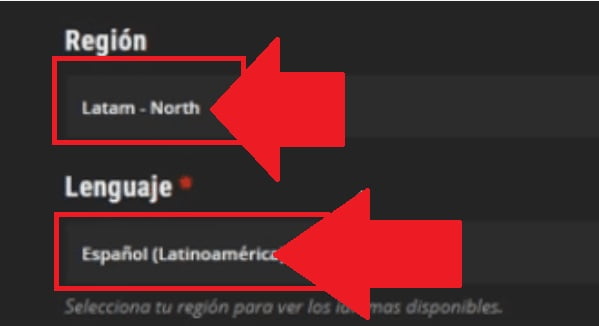 Selecciona tu región y lenguaje Selecciona tu región y lenguaje