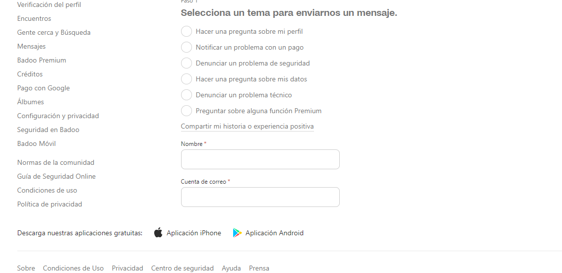 Completa el formulario