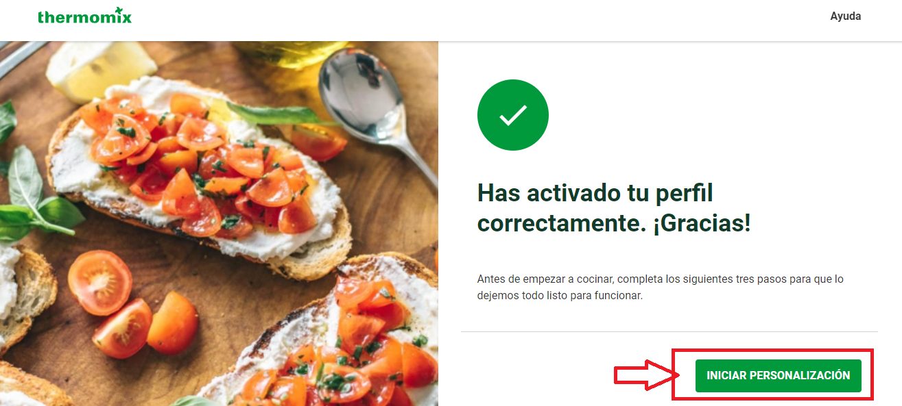 Comienza la personalización