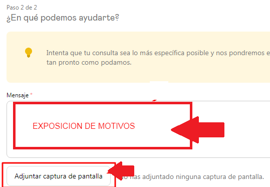 Explica tu caso