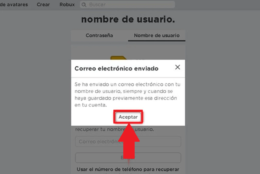 Selecciona Nombre de usuario