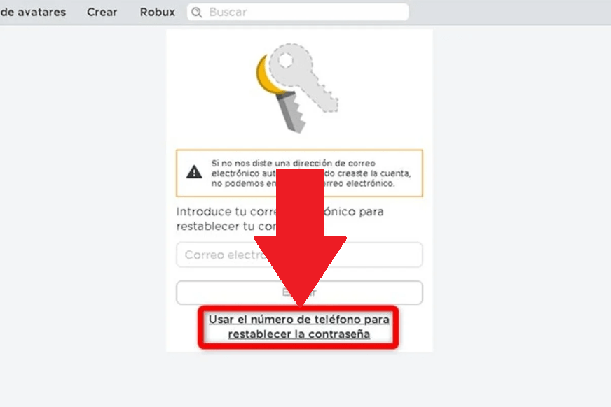 Selecciona el olvido de contraseña o usuario