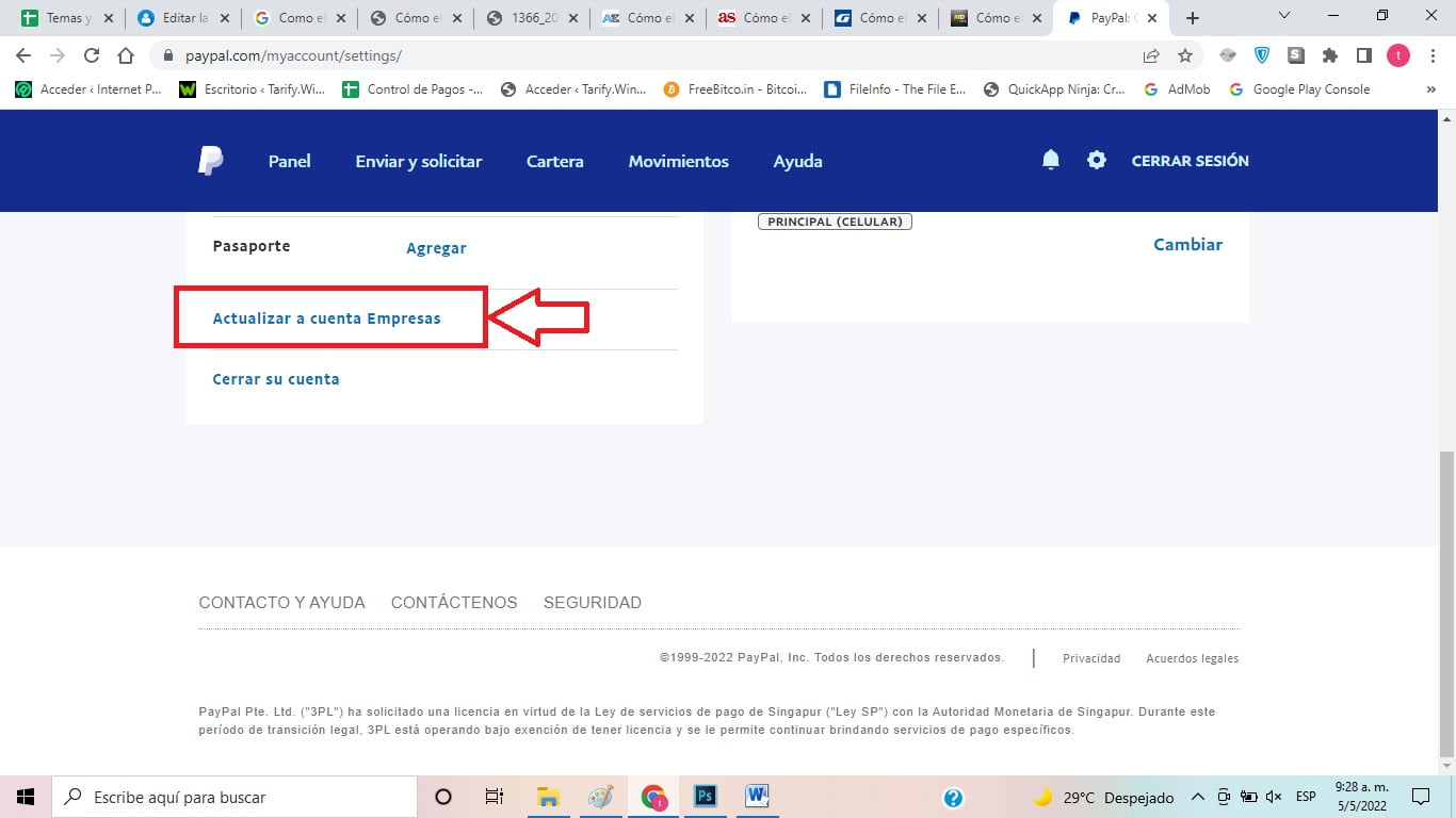 Cambia a cuenta Business