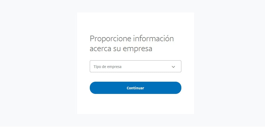 Proporcione información de tu empresa