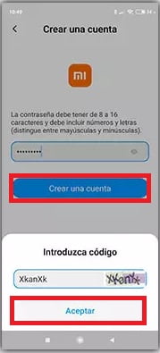 Coloca una contraseña y el código de seguridad Coloca una contraseña y el código de seguridad