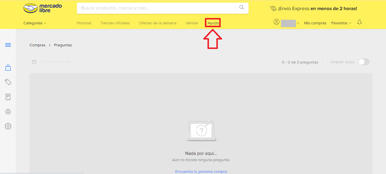 Haz clic en “Ayuda”