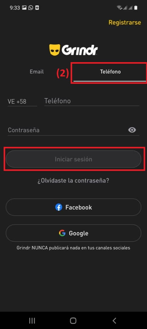 Inicia sesión con email o teléfono Inicia sesión con email o teléfono