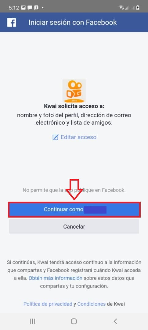 Iniciar sesión con Facebook