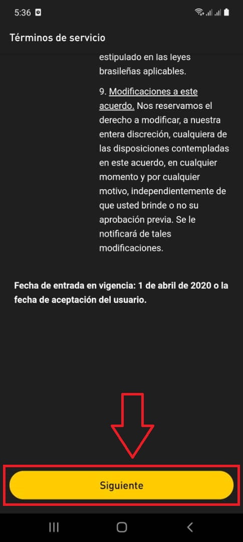 Pulsa el botón “Siguiente”
