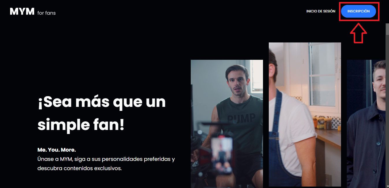Pulsa el botón de “Inscripción” Pulsa el botón de “Inscripción”
