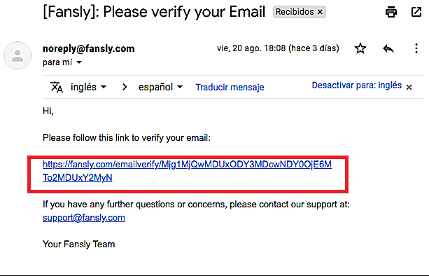 Revisa tu bandeja de email Revisa tu bandeja de email