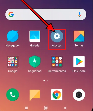 Abre la app de Ajustes