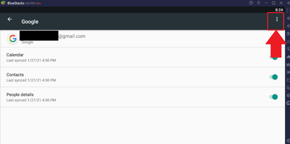 Accede al menú de tu perfil de Google