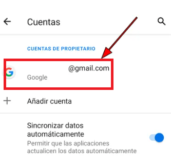 Busca tu cuenta de Google