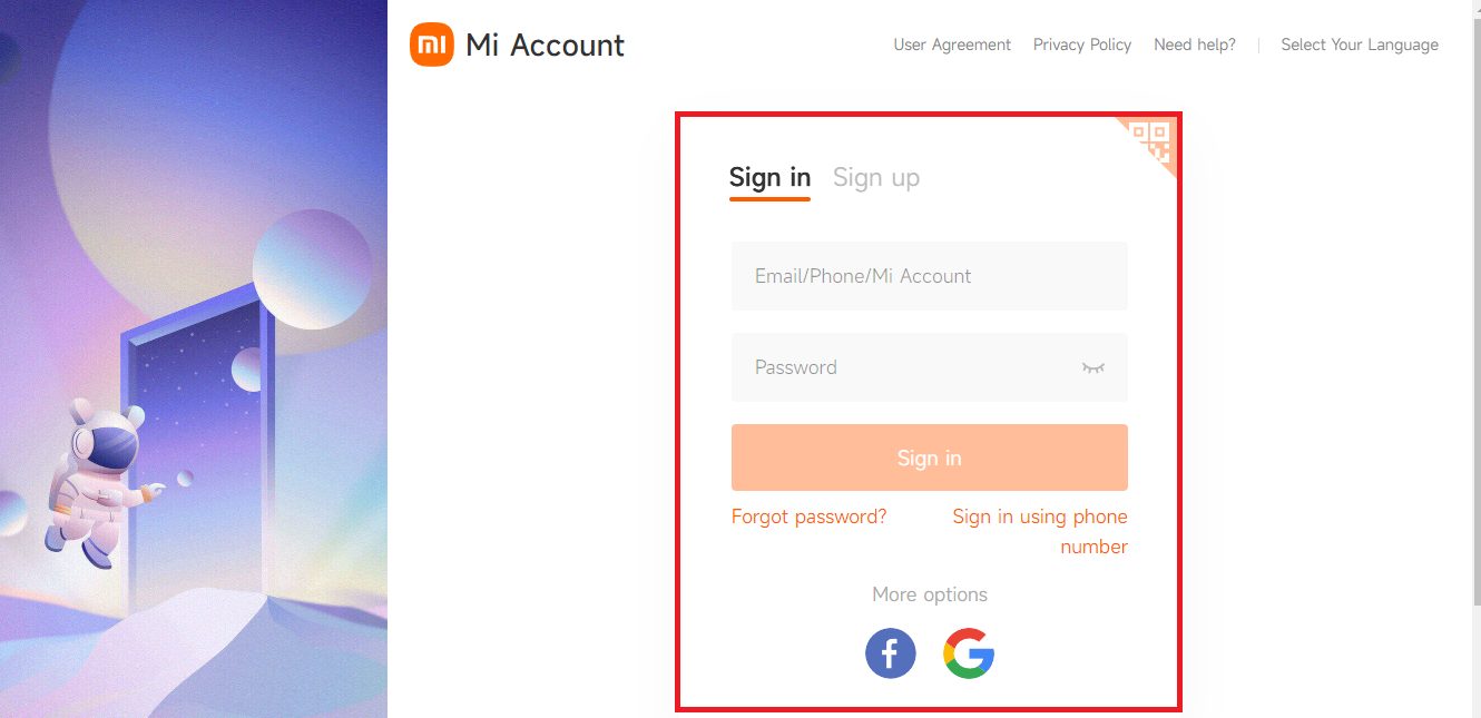 Ingresa a tu cuenta Xiaomi Ingresa a tu cuenta Xiaomi