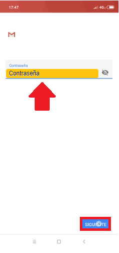 Ingresa la contraseña correspondiente 